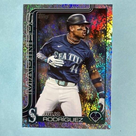 2025 Topps Series 1 Julio Rodriguez Foil Glitter Foil #266 Mariners - Picture 1 of 2